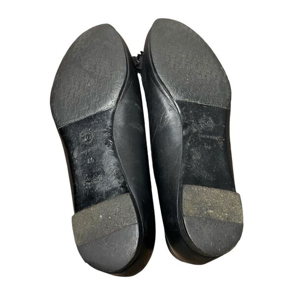 Chanel Black Leather CC Bow Ballet Flats EU 40 US 9 Ballerina Flats - Picture 9 of 11